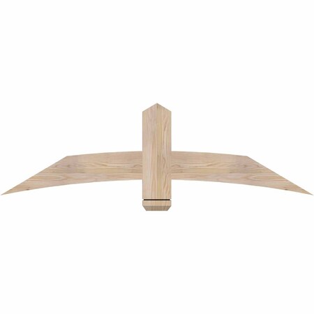 Ekena Millwork Bellingham Smooth Timber Gable Bracket, Douglas Fir, 60"W x 17"H x 1 1/2"D x 5 1/2"F, 7/12 Pitch GBW060X17X0206BEL00SDF